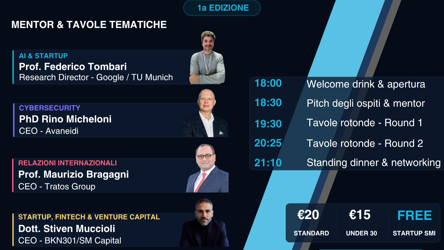 Talenti Sammarinesi: una serata di mentorship, innovazione e networking