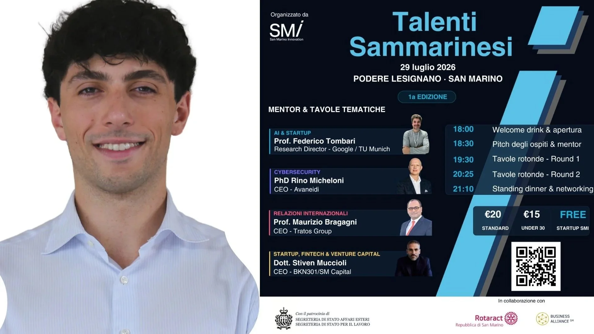 Nicolas Rossini, Head of Innovation SMI, ai microfoni di Radio RTV San Marino.