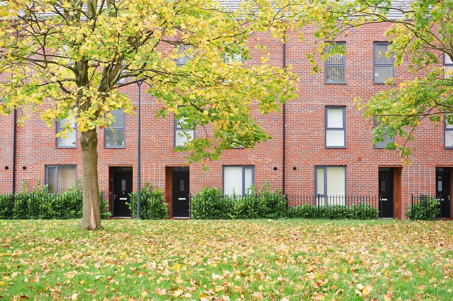 A contemporary development in the vicinity of the Midland Railway Cottages, Derby