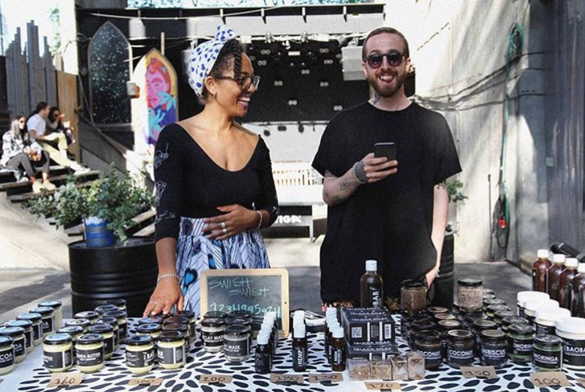 Wife-and-husband duo Opokua and Andreas Britton-Cavaco, Stockholm-based Skin Gourmet Europe branch founders. Courtesy of Skin Gourmet Sweden .