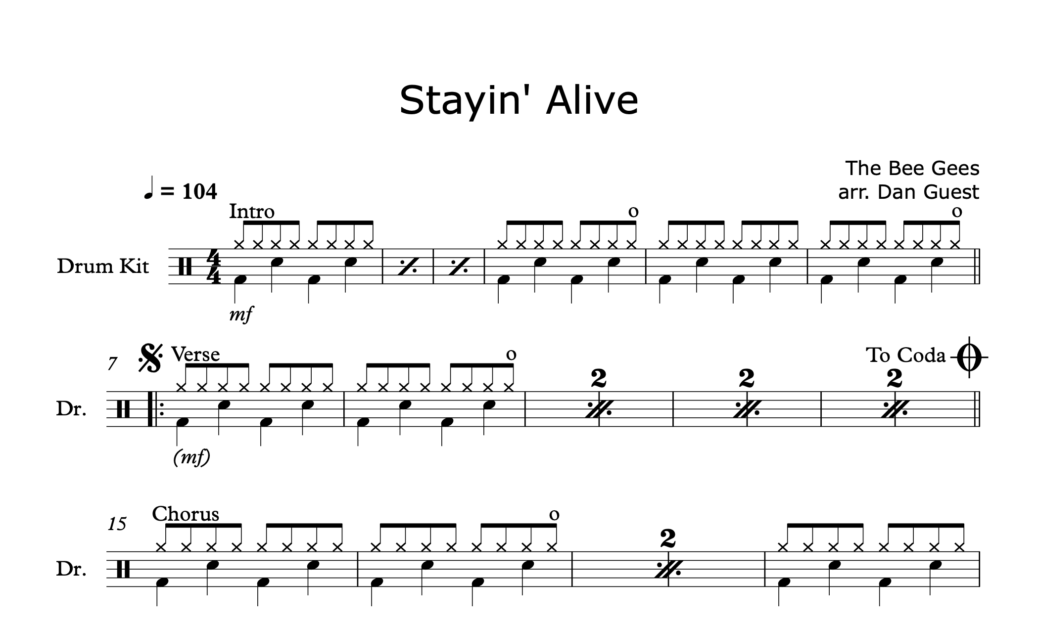 Stayin' Alive by The Bee Gees