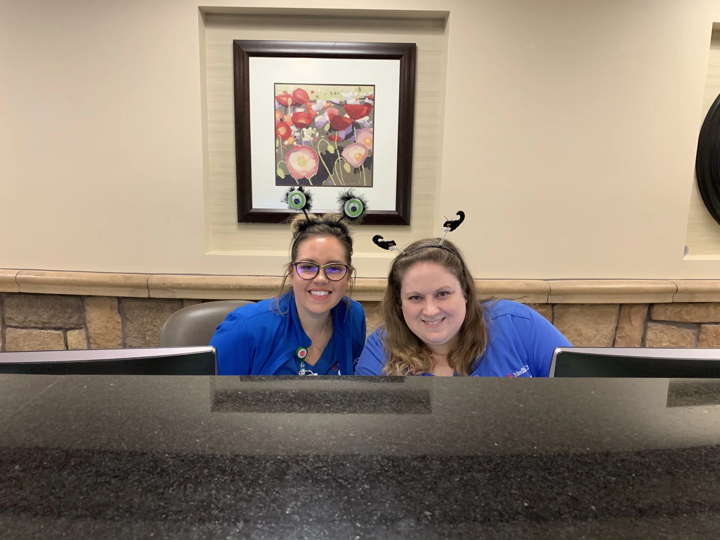 Alt=" Babymoon Concierge visiting two labor and delivery nurses at a Hospital in Plano TX