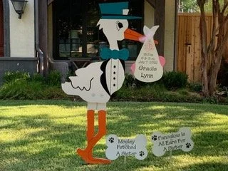 Alt-The Welcome Stork Of Park Cities Dallas TX Delivering The News Of A New Birth