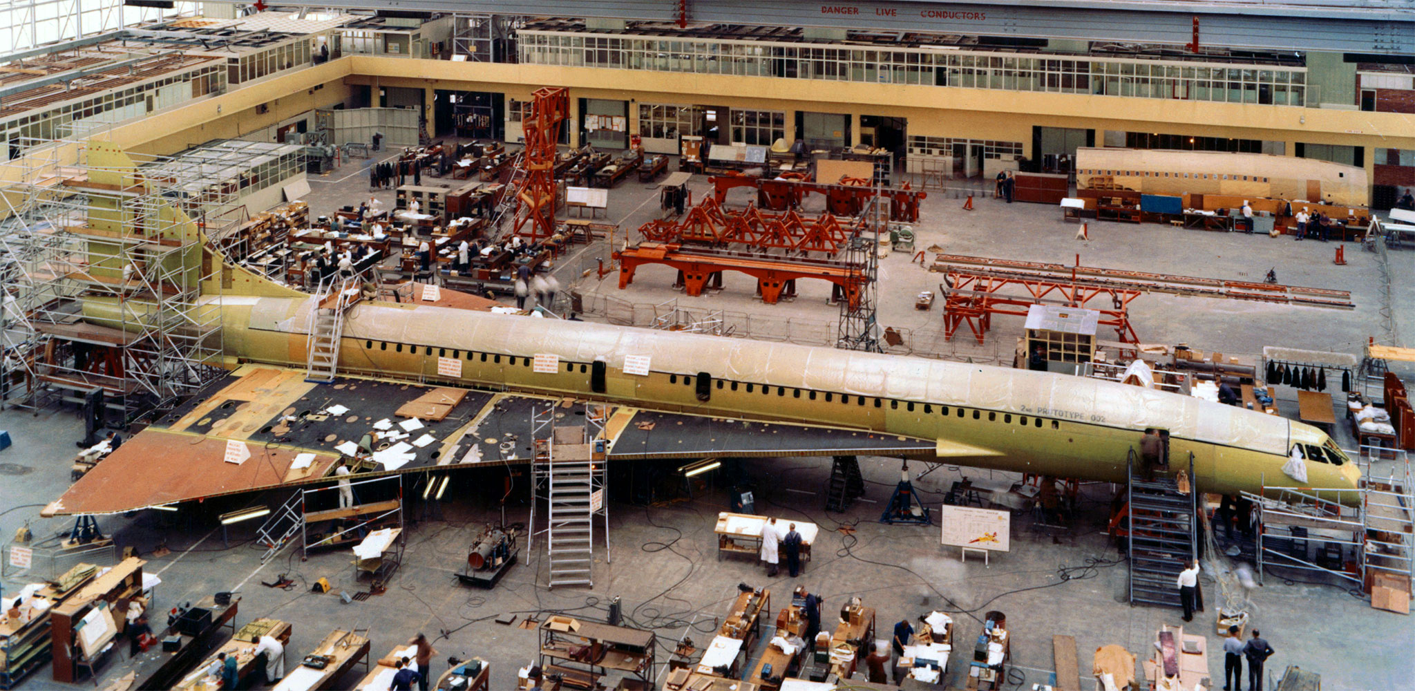Concorde in its production stages, photo from www . aircraft - info . net