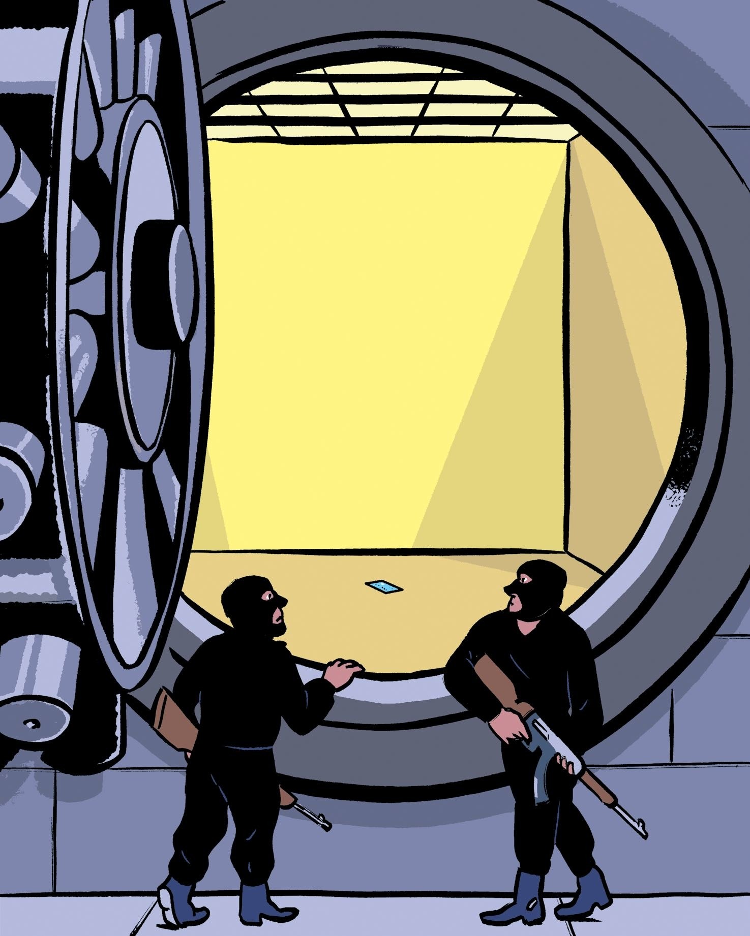 Empty safes in Sweden, photo from the New Yorker
