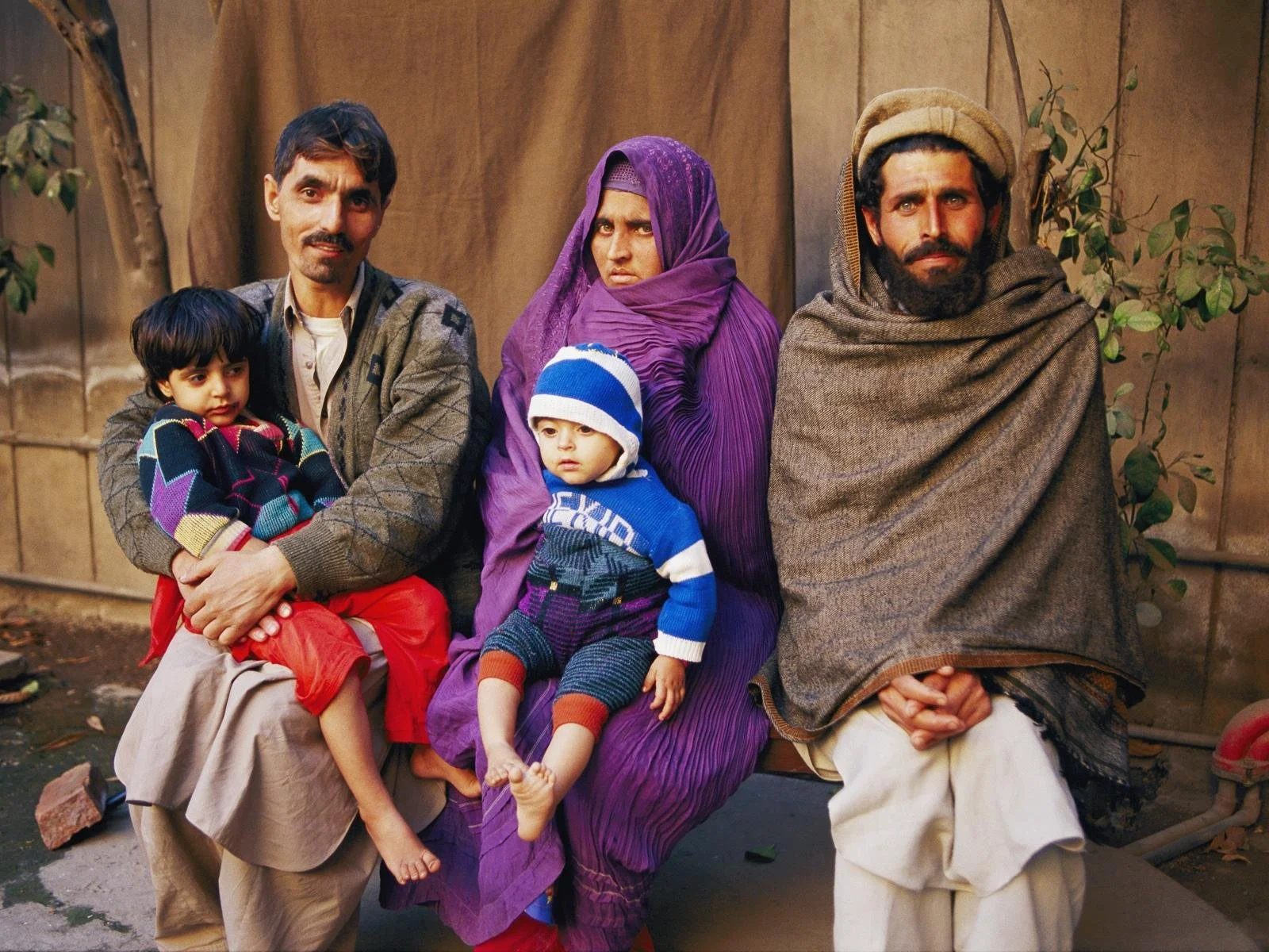 A photo of what the Afghan Girl looks like now - Sharbat Gula and her family, photo from National Geographic