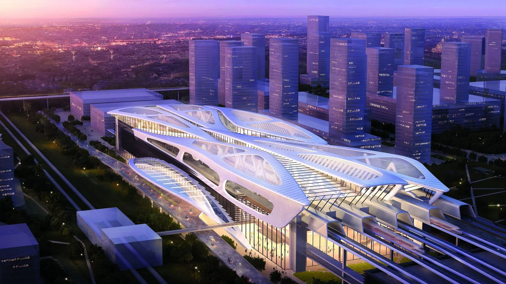 A mockup of what could have been the future Bandar Malaysia Station (serving KL) on the proposed Singapore - KL high speed rail link, photo from the Straits Times