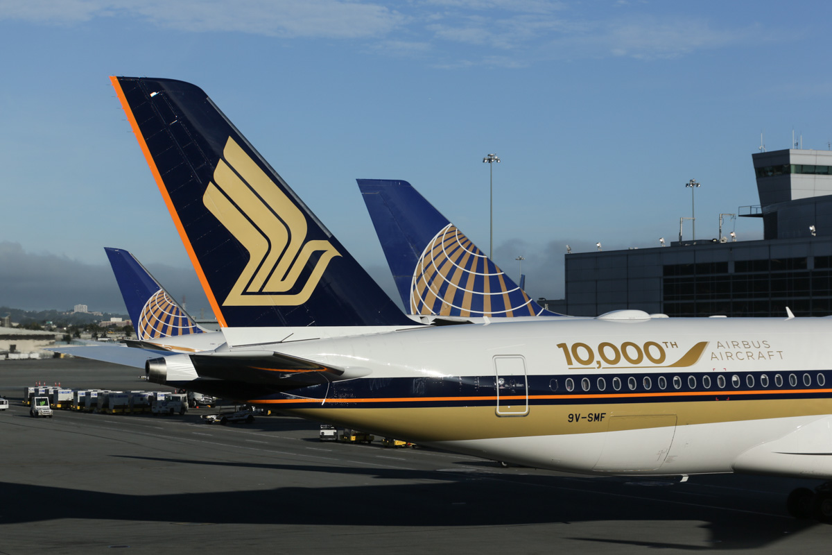Singapore Airlines has placed a huge order for Airbus's A350 family of jets, including the A350-900 ULR, it currently operates a regular A359 service to San Francisco, photo from AirwaysMag