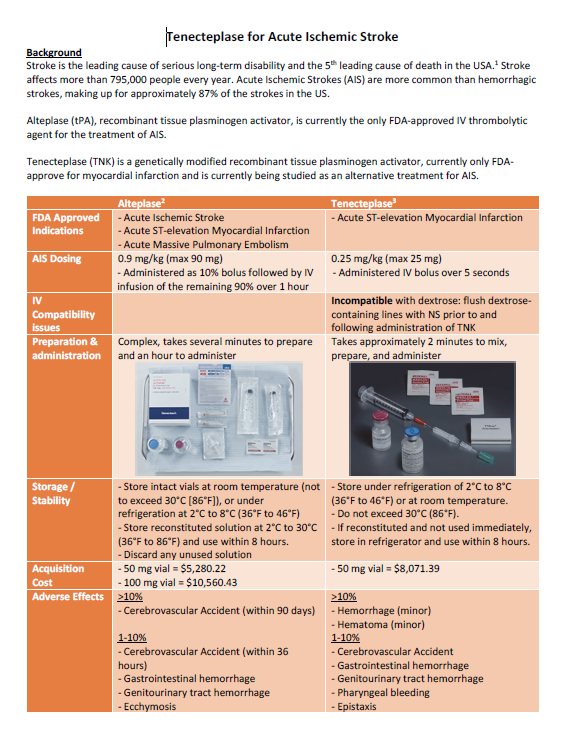Tenecteplase AIS Guidance
