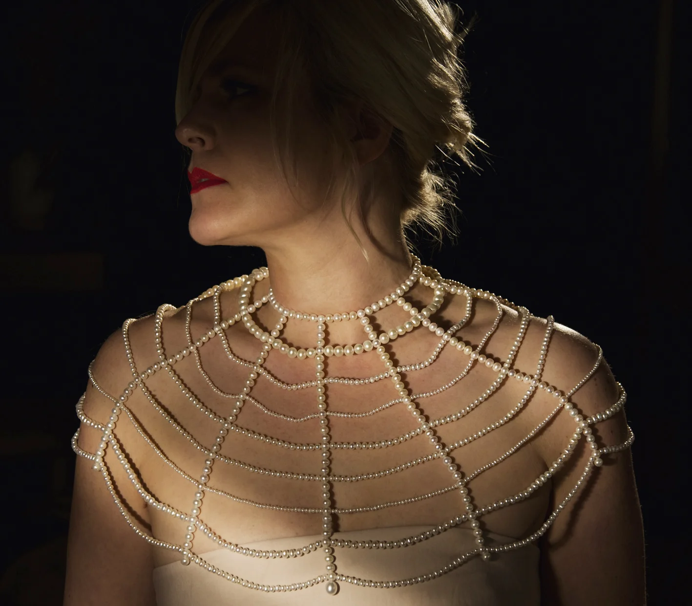  Cape aus Süßwasserzuchtperlen 