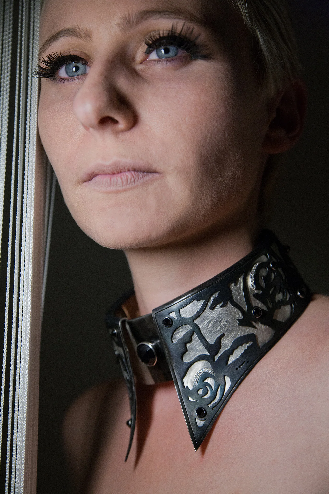  Mein Meisterstück aus 925/000 Silber, brüniertem Eisen, Onyxrosen und Brillanten 