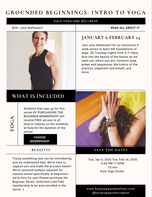 Beginner Yoga Package Series + Unlimited Membership 