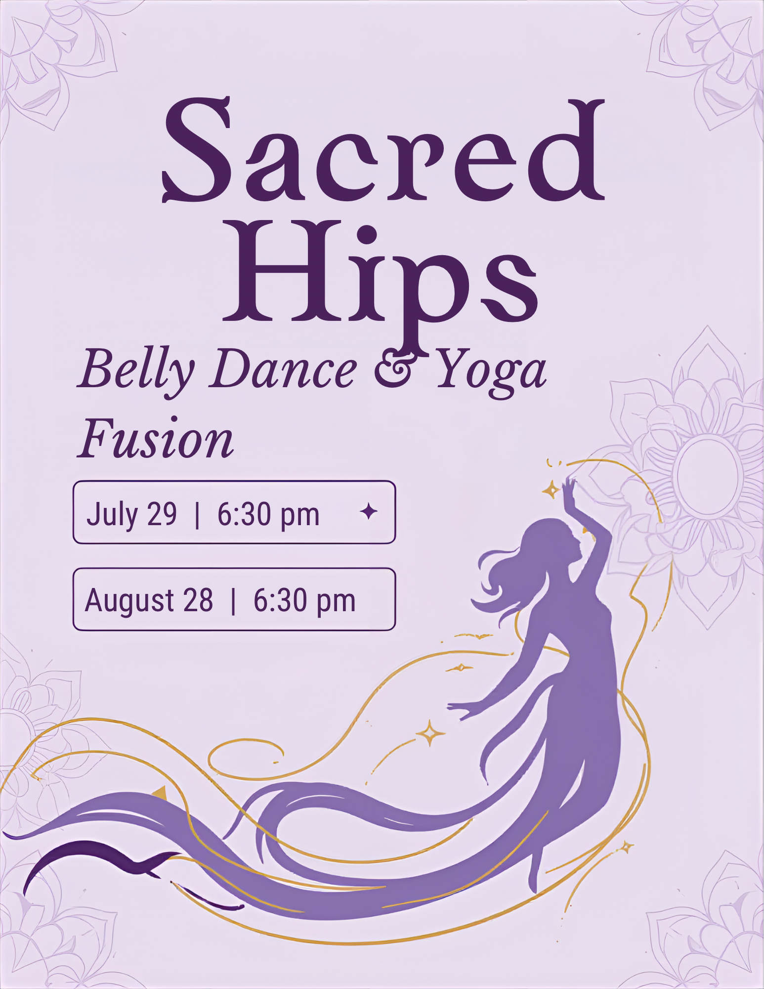 Sacred Hips: Belly Dance &amp; Yoga Fusion Pop Up 