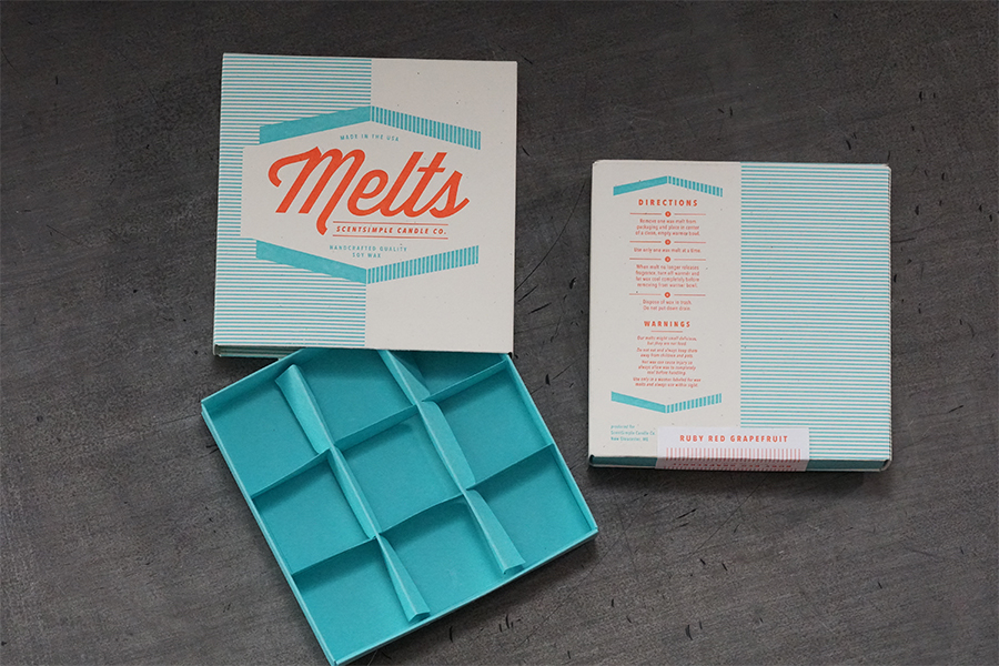 Letterpress Candle Packaging