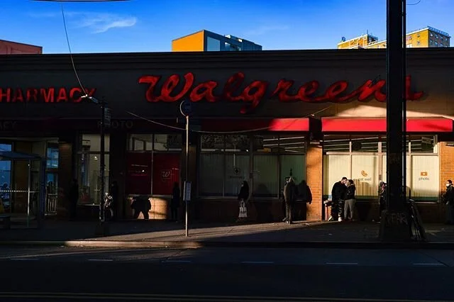 A couple is kissing while they&rsquo;re waiting in line at Walgreens and my self portrait practicing social distancing. #walgreens #line #kiss #socialdistancing #drawings #mask #brooklyn #staysafe #landscapephotography #city #usa #documentary #mylife