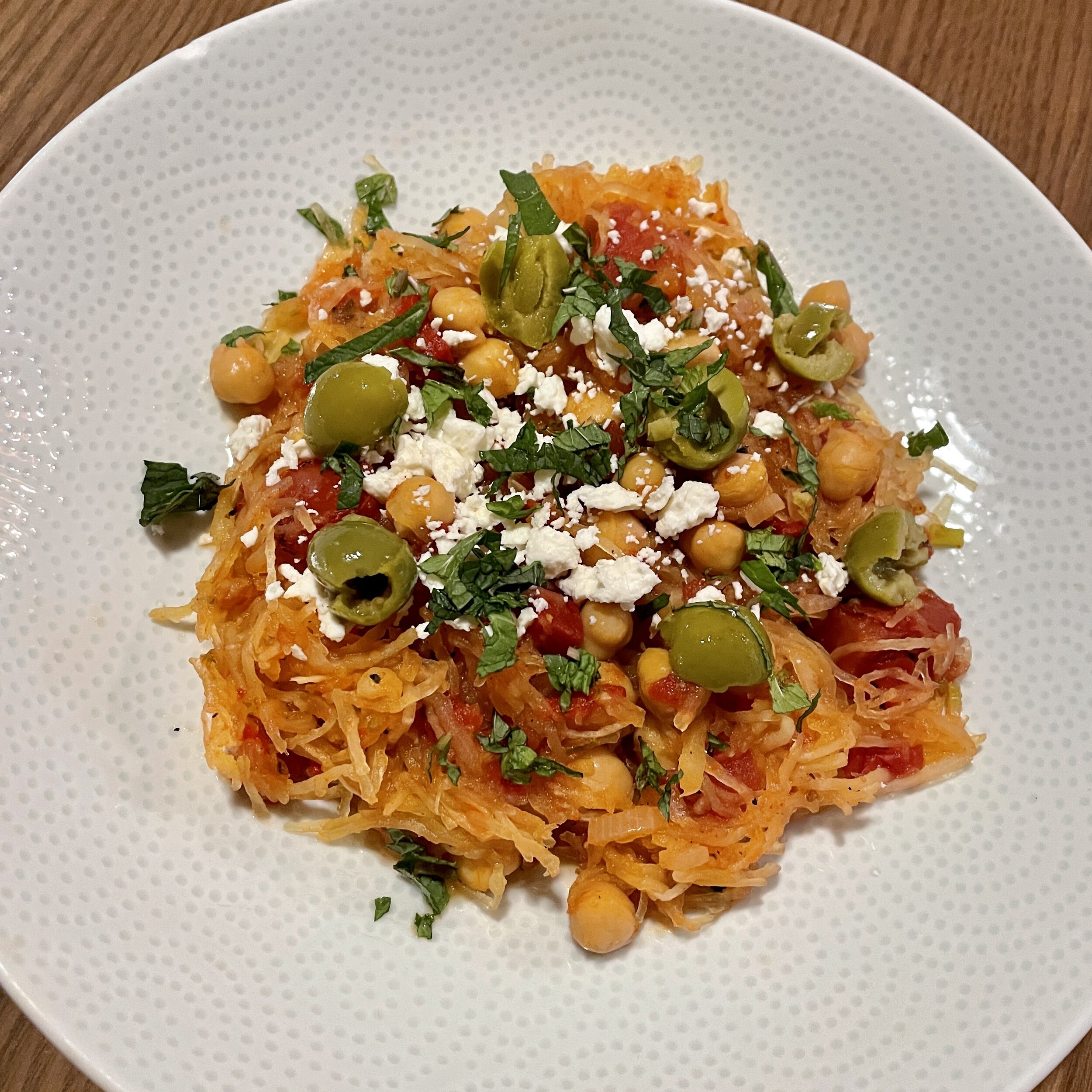 Spaghetti Squash with Chickpeas 