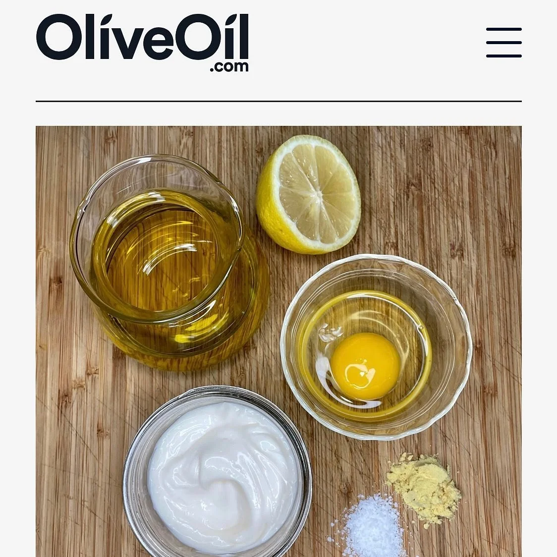 Why make your own Mayo? Well, for one, you&rsquo;ll be able to pronounce all the ingredients! 😂 Check out my simple recipe on Oliveoil.com.  #recipe #oliveoil #foodstylist #recipedeveloper #healthymayo #eatright #mayonnaise