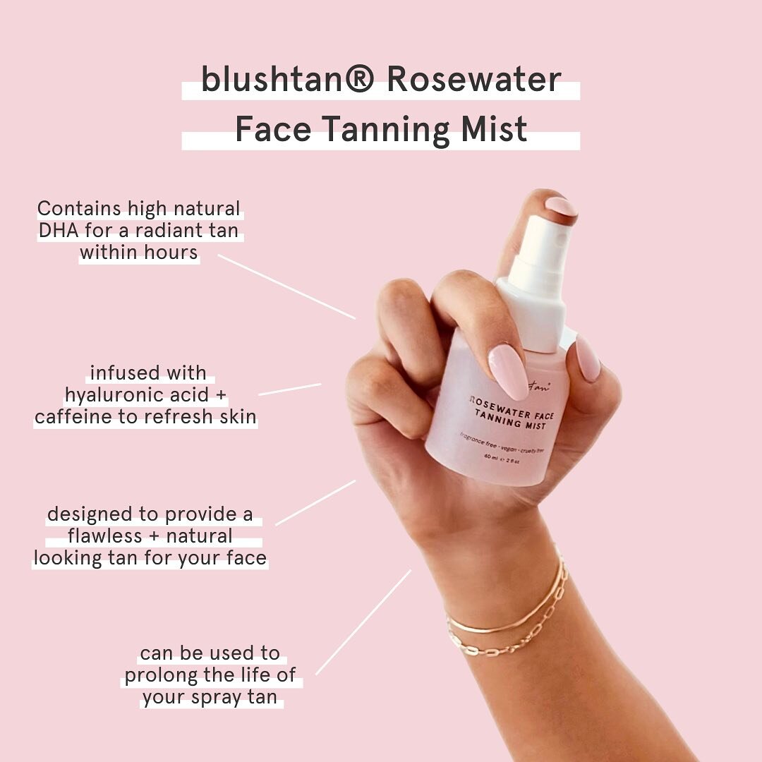 the only way to tan your face. our Rosewater Face Tanning Mist brings the party to your face, neck, and chest, delivering a flawless, sun-kissed look. ✨ she&rsquo;s packed with anti-aging + skin-loving ingredients to hydrate and perfect your complexi