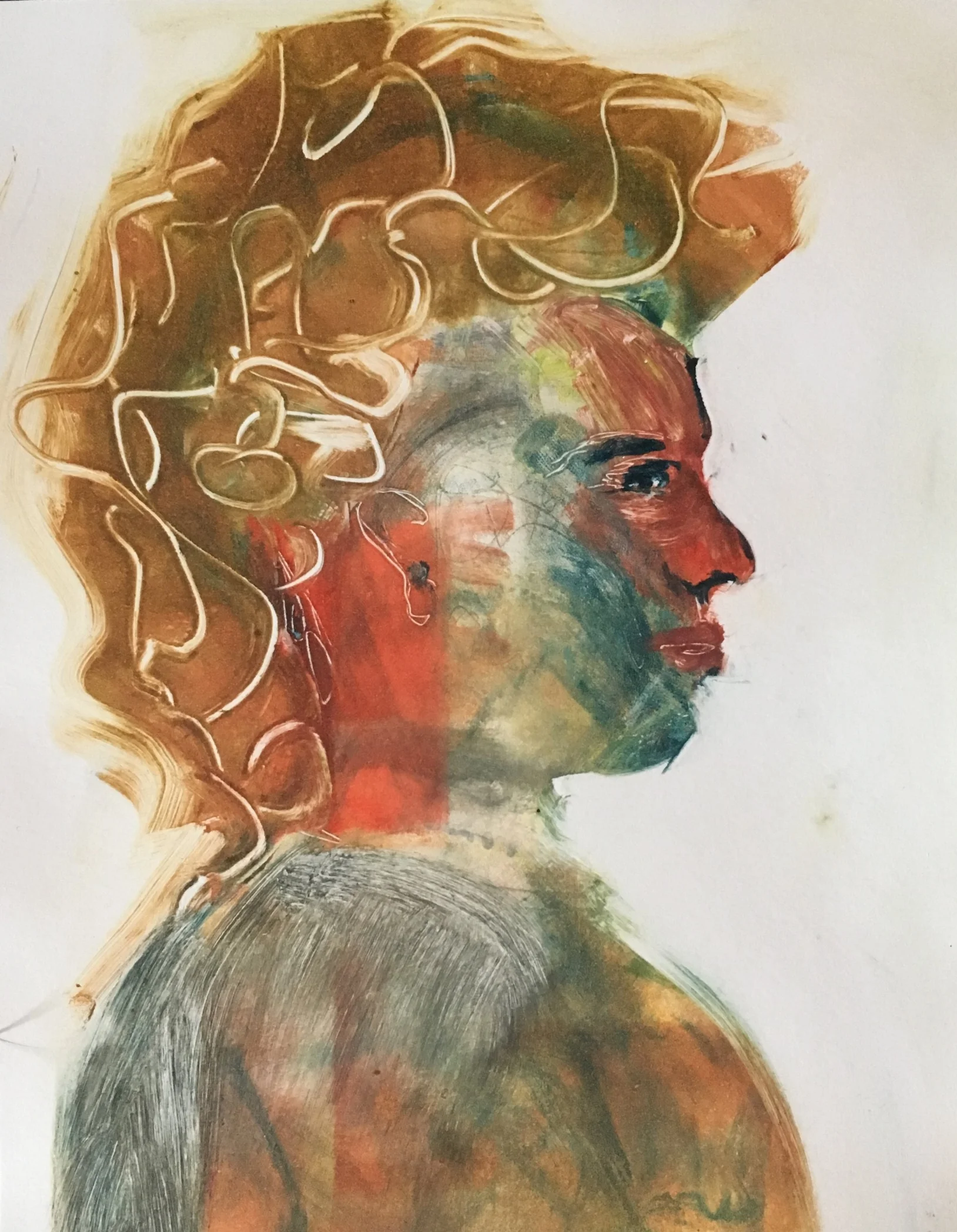  monotype, 8” x 10”, 2018 