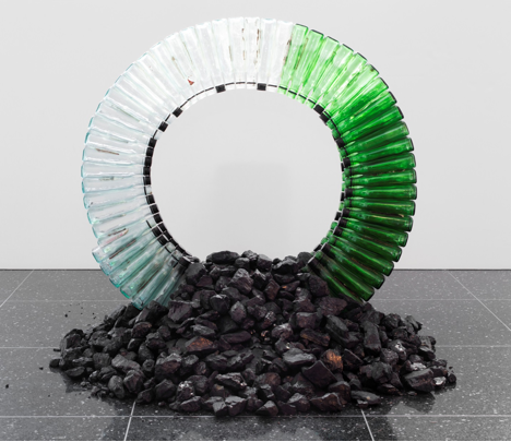 Plate 15 David Hammons (American, born 1943). Untitled (Night Train) . 1989. Glass, silicone glue, and coal, 42 x 42 x 30" (106.7 x 106.7 x 76.2 cm), width and depth variable. Gift of the Hudgins Family in memory of Lawrence D. "Butch" Morris. 53.2013
