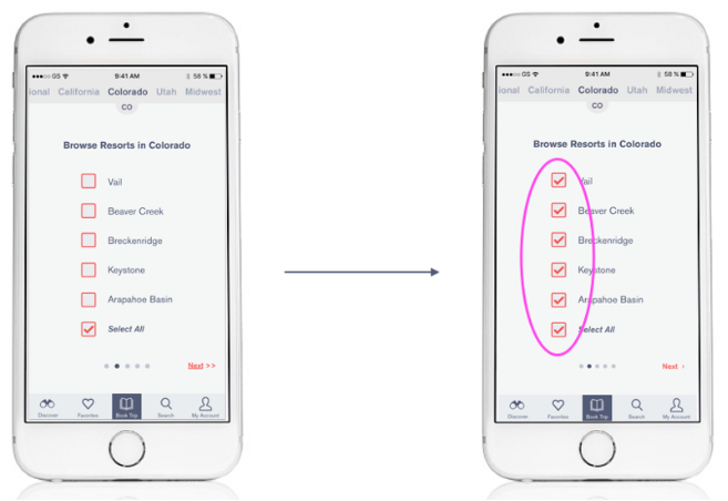 When clicking select all, it is more reassuring to the user when all items are check automatically.