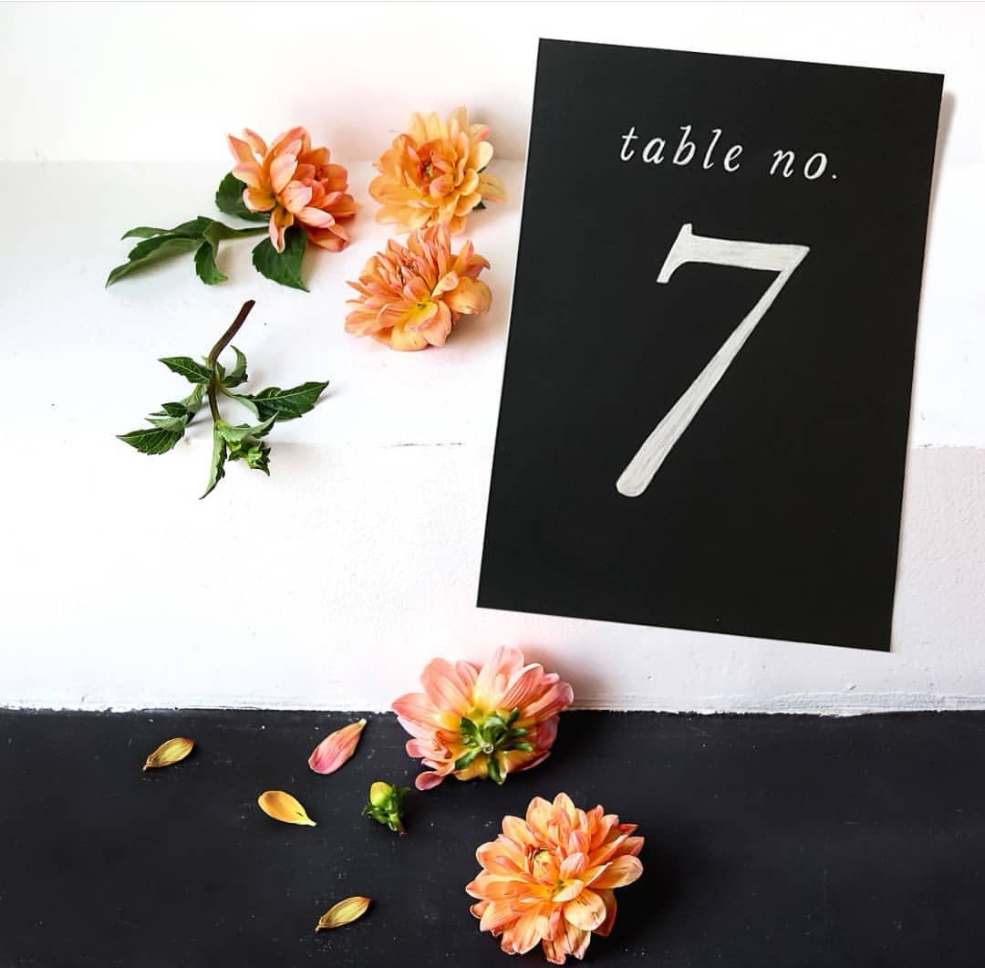 Chalk Table Numbers