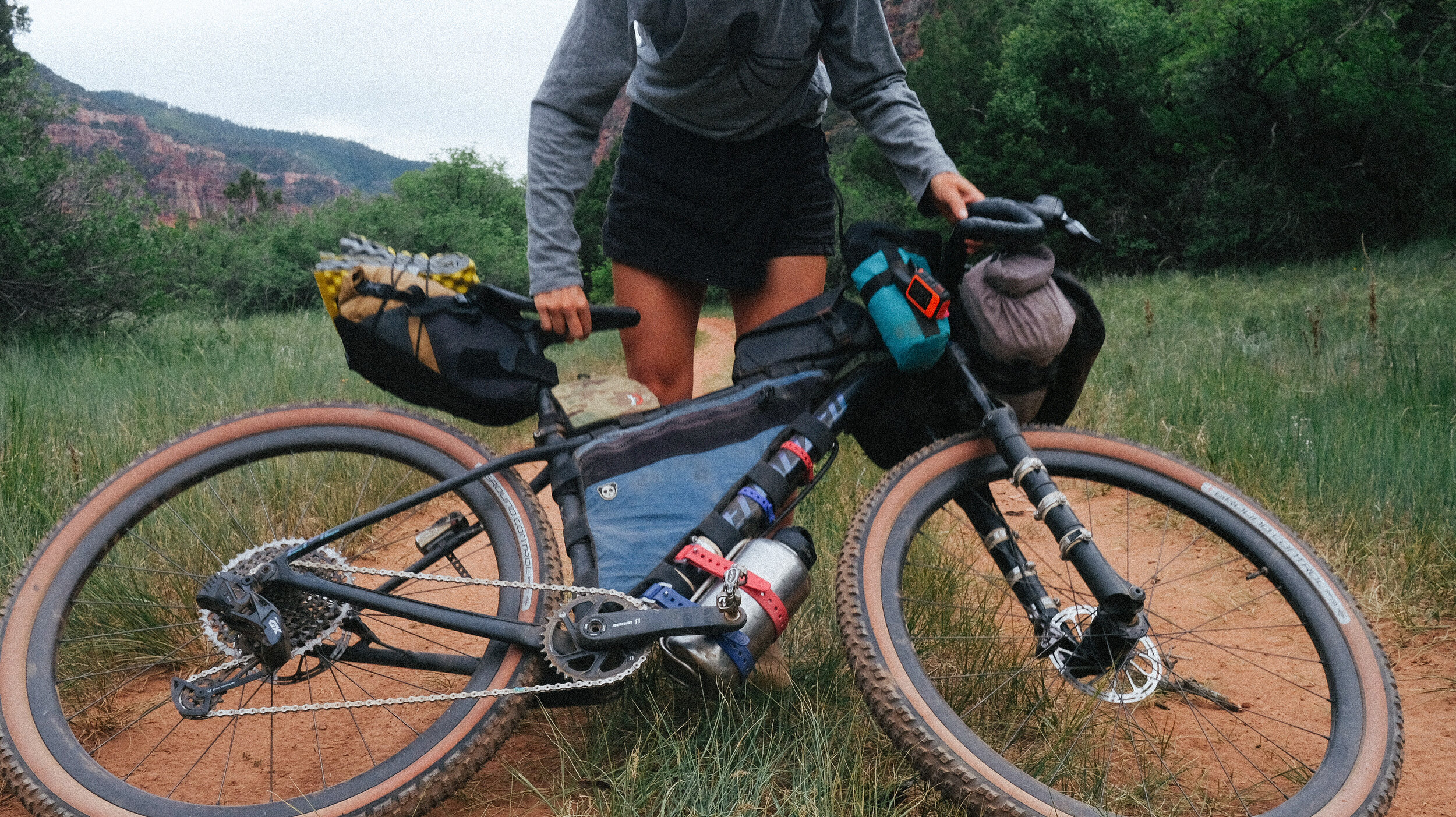 Use a trail bike for bikepacking/adventure biking? Text in