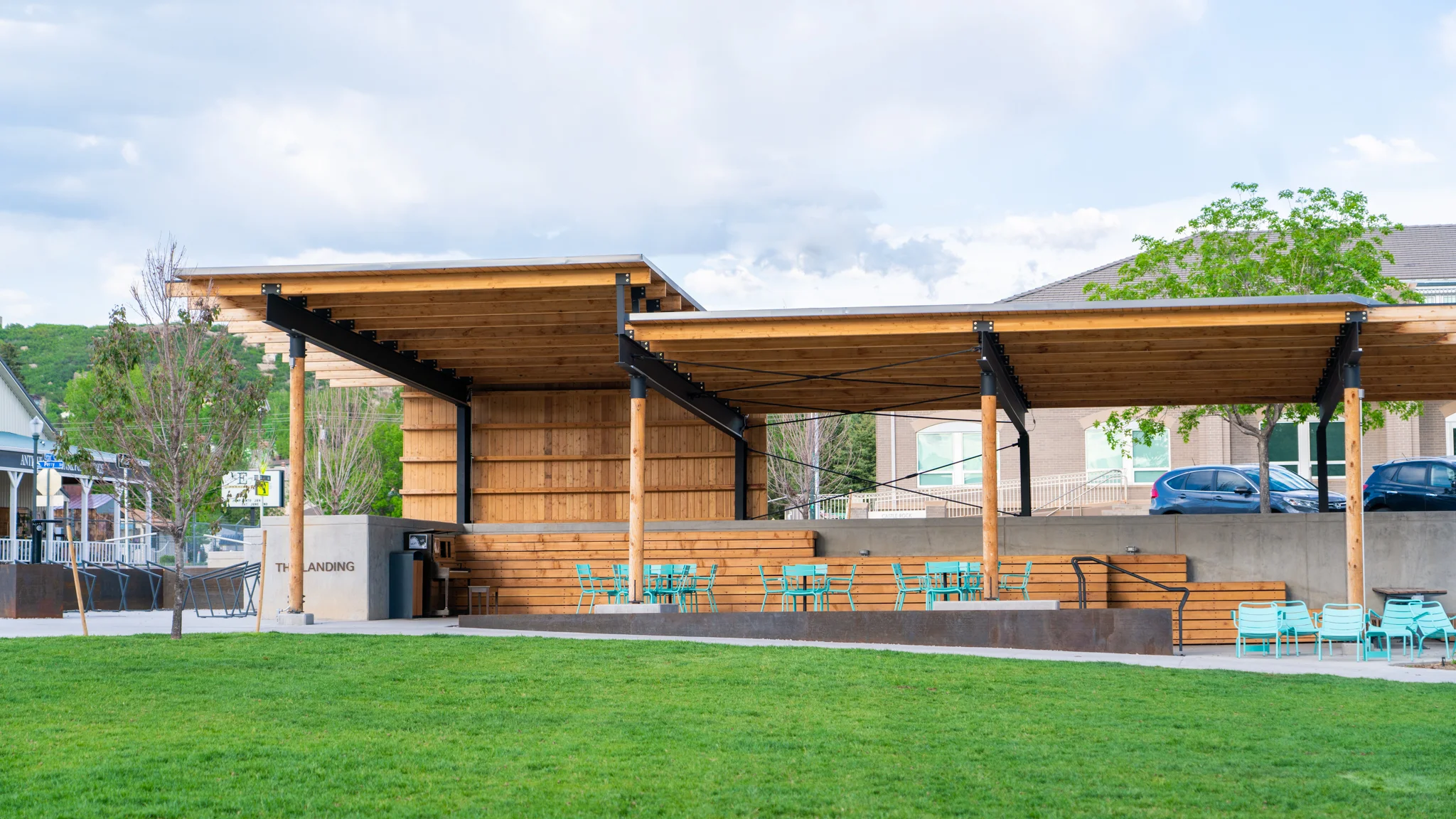 Modern Pavilion Festival Park at Castle Rock Colorado Tomecek