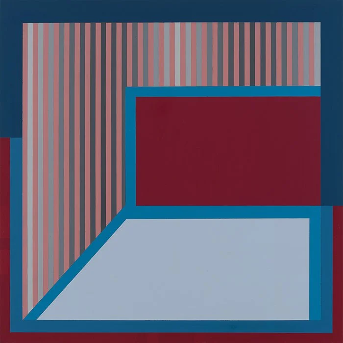The Double Harp, 2025, 30x30, Matte Acrylic and Flashe on Panel