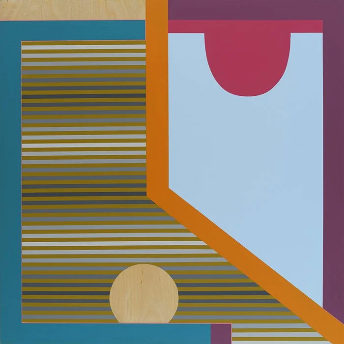 The Ping Pong Palace, 2025, 40x40, Matte Acrylic and Flashe on Panel