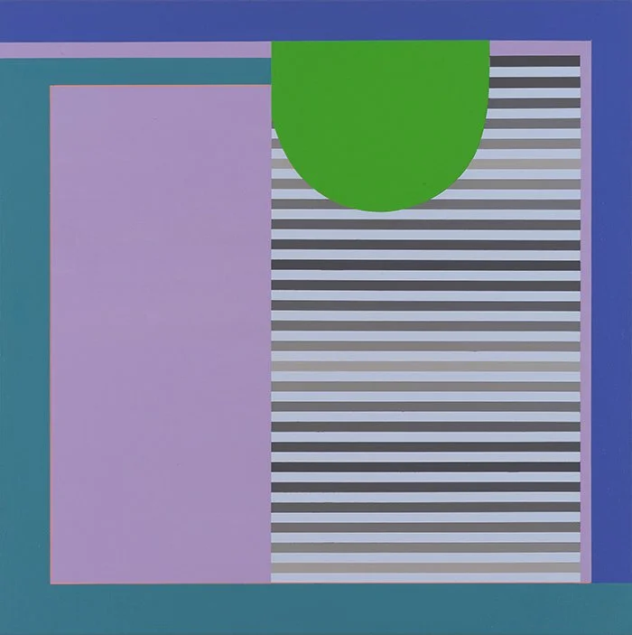 Sideways, 2025, 30x30,  Matte Acrylic and Flashe on Canvas