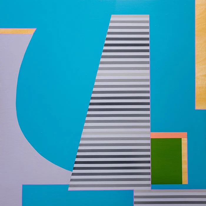 The  Improbable Twins-A, 2026, 36x36,  Matte Acrylic and Flashe on Panel