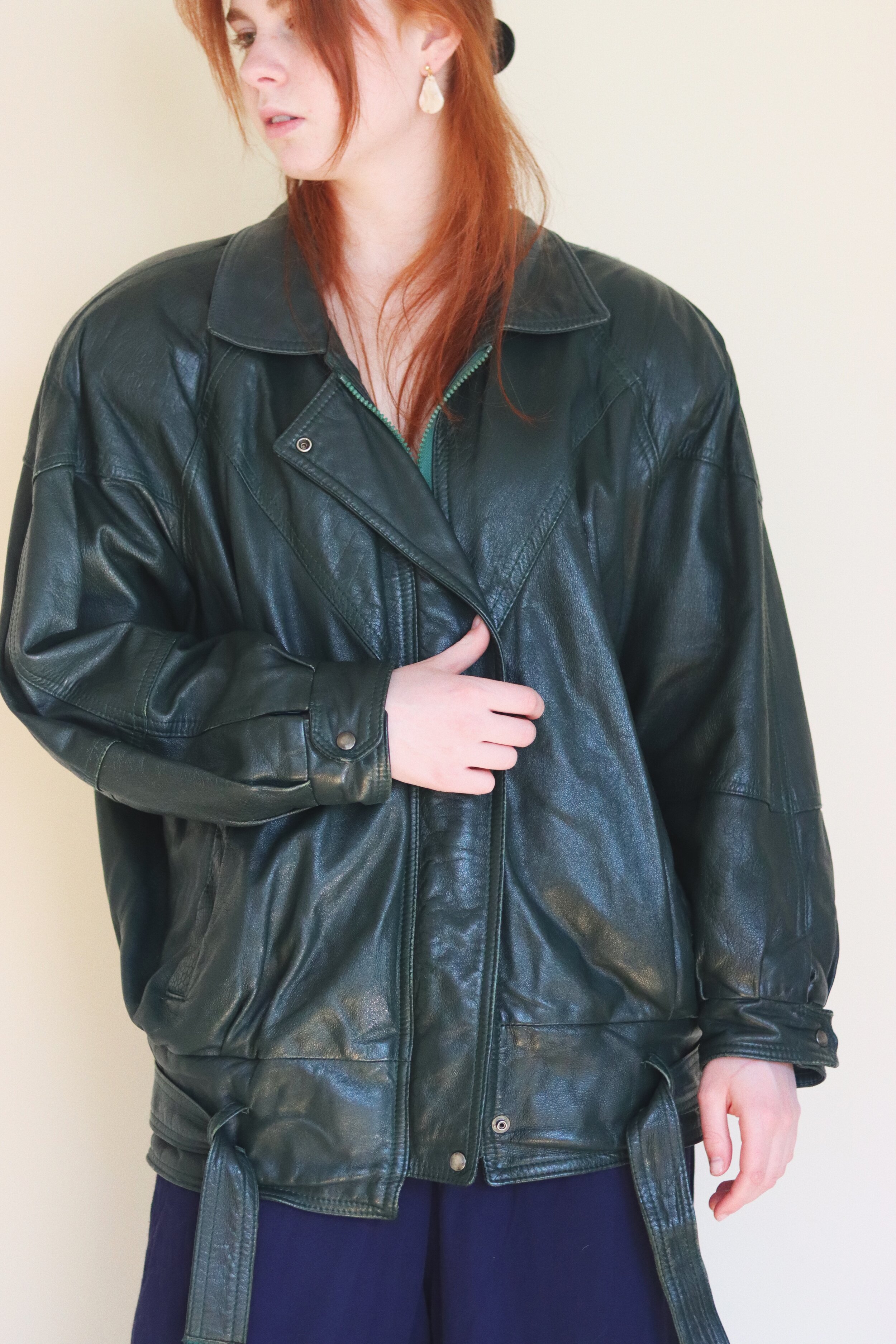 レビューで送料無料】 レザージャケット Vintage jacket leather