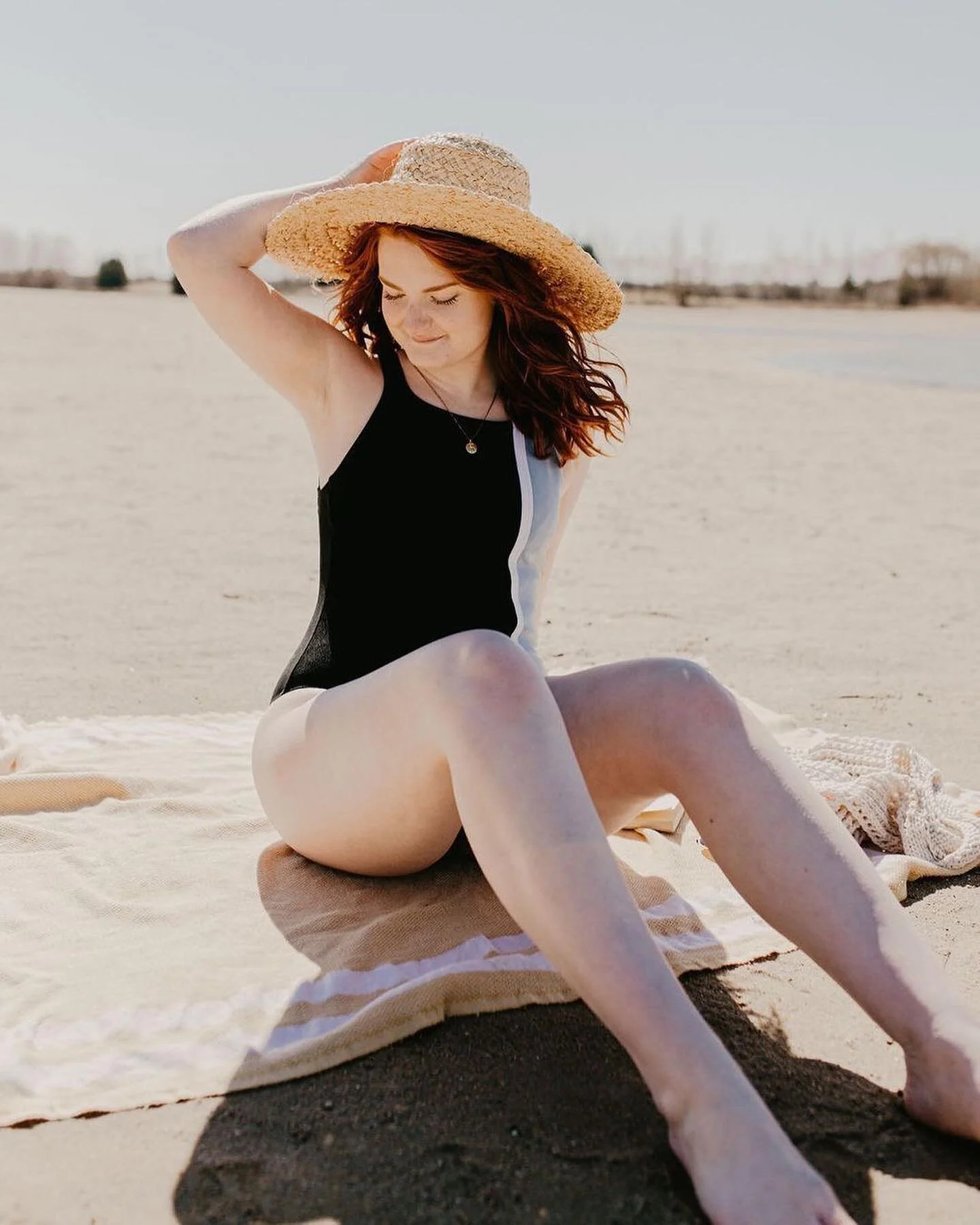 $25 swimsuits, anyone? 🌊 Swipe to see what's available!

1 - Sold 
2 - Floral blue one piece. Size S-M.
3 - Striped one piece. Size S-M. 
4 - Blue and green one piece. Size S-M. 

Please dm or comment to purchase! ❤️