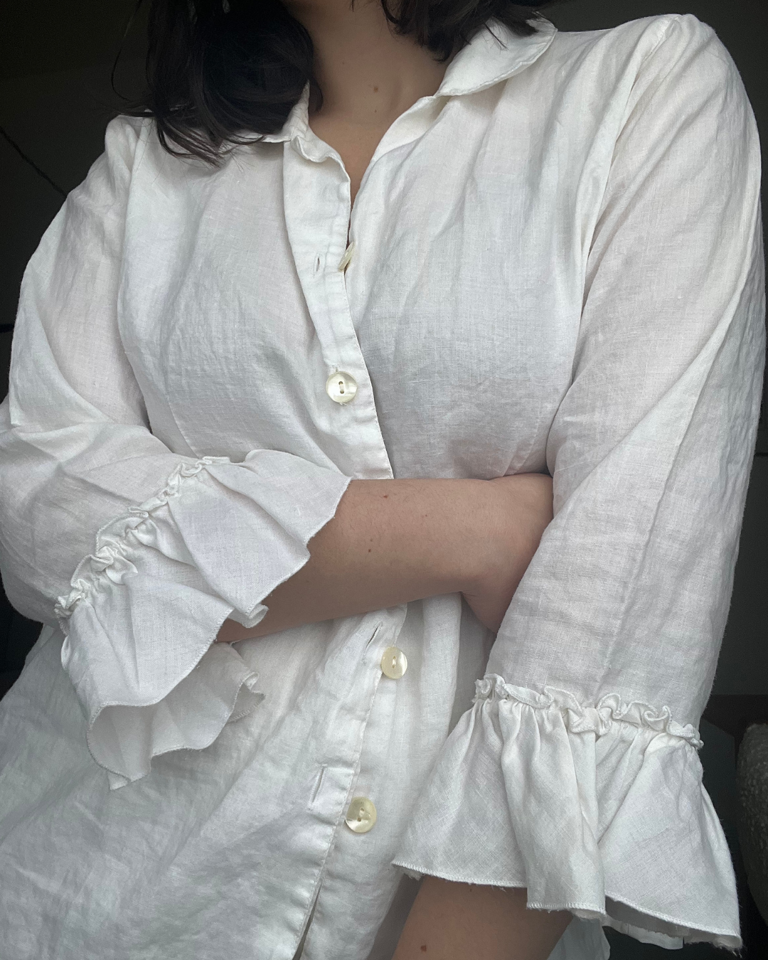 White Ruffles Blouse