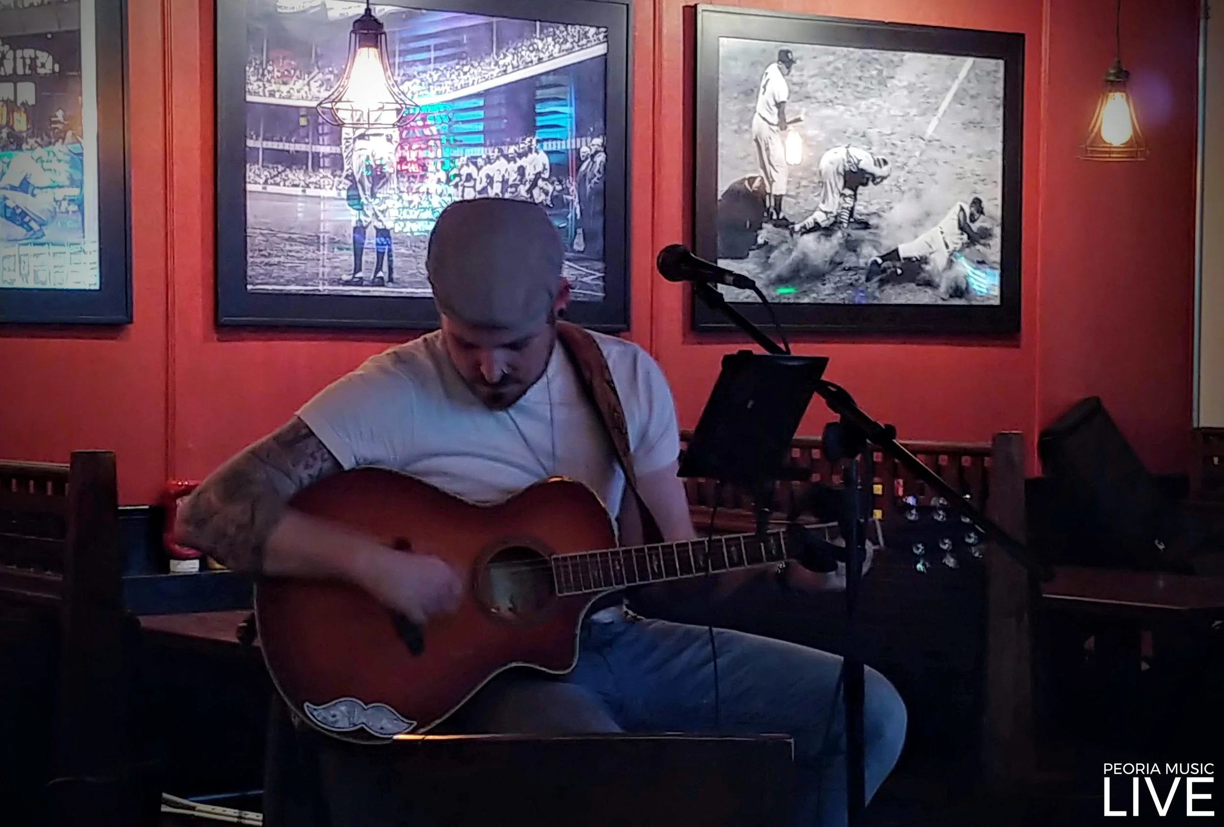 Chase Sieting often pays solo acoustic shows in the area. He was at West Town Tap on March 9th, 2019.