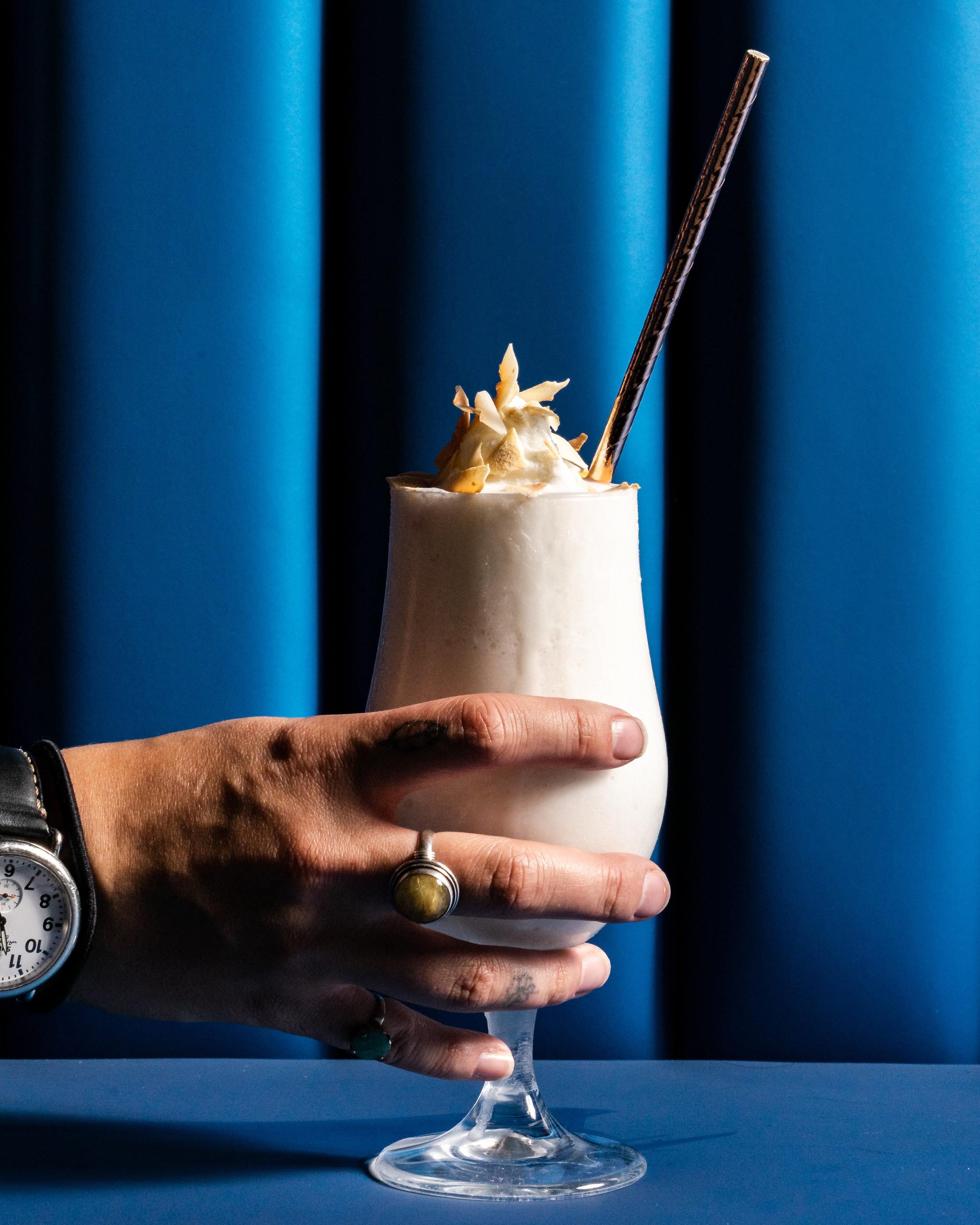 coupette colada cocktail