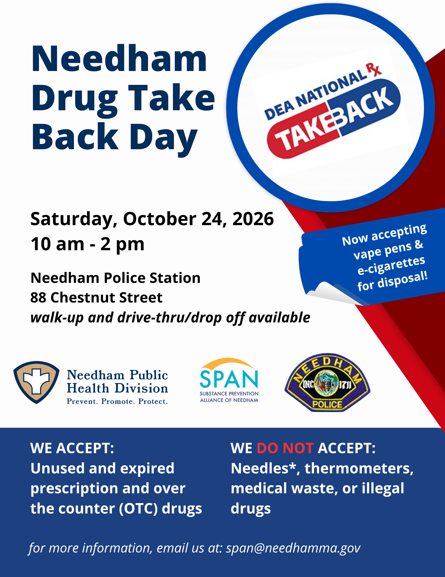 October 2026 Drug Take Back Day