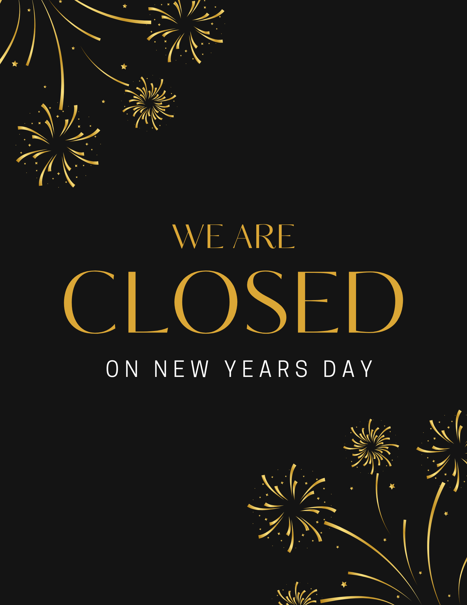 Closed New Year's Day