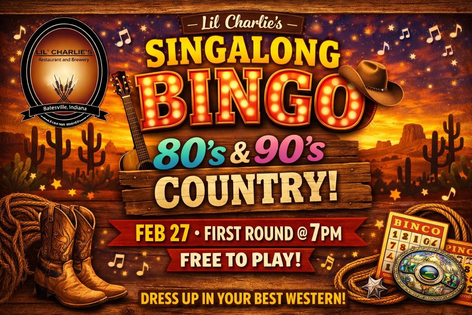 80's and 90's Singalong Bingo - FREE TO PLAY