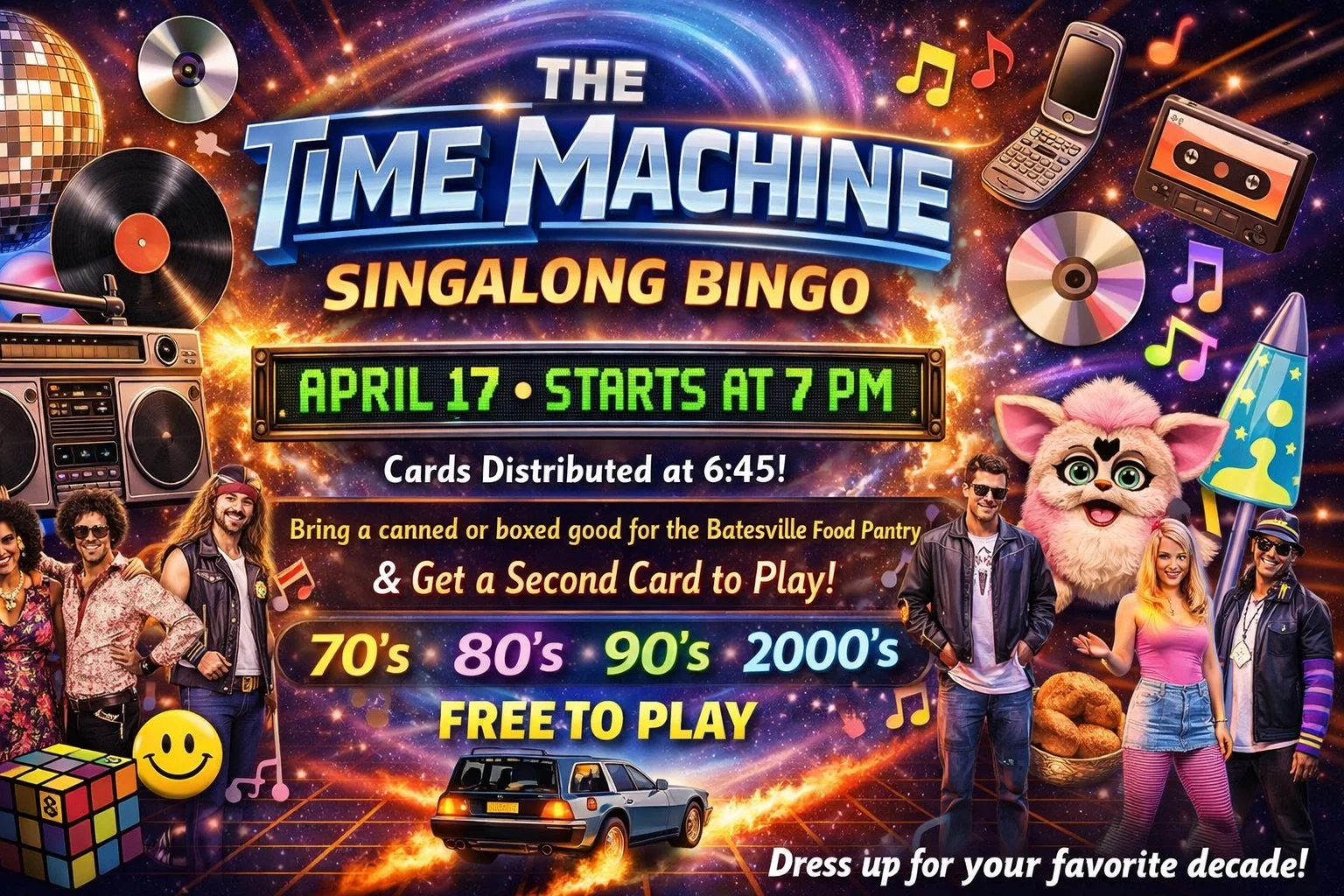 Time Machine Sing Along Bingo
