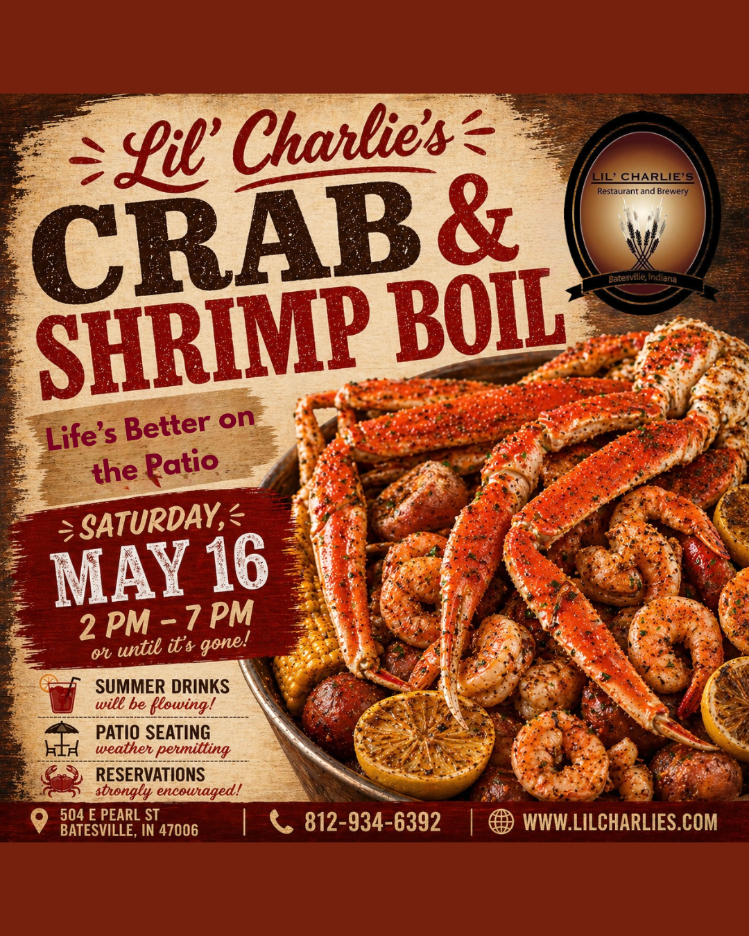 Crab and Shrimp Boil (while supplies last)