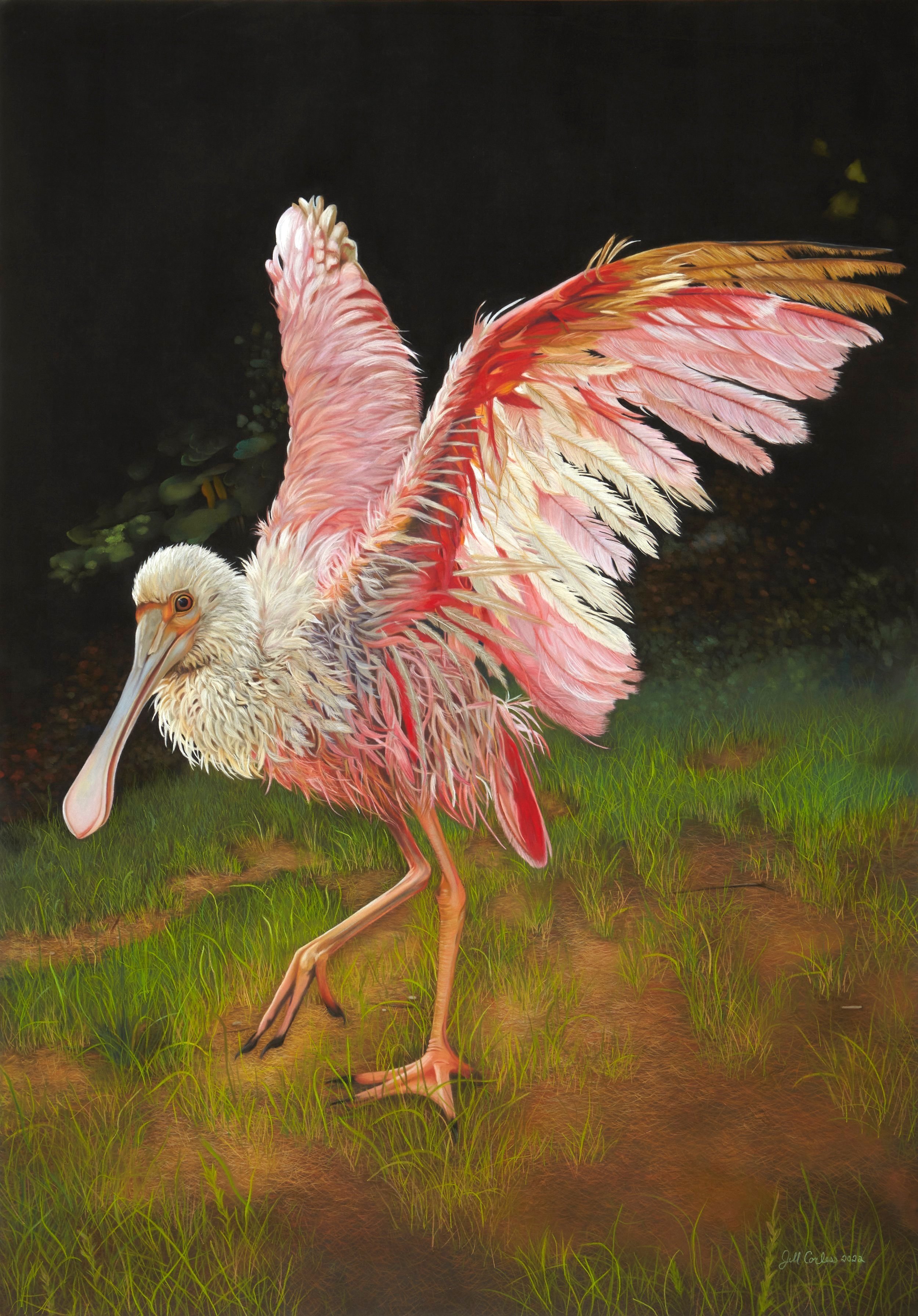 "Don't Ruffle my Feathers" 40"x28" pastel- SOLD