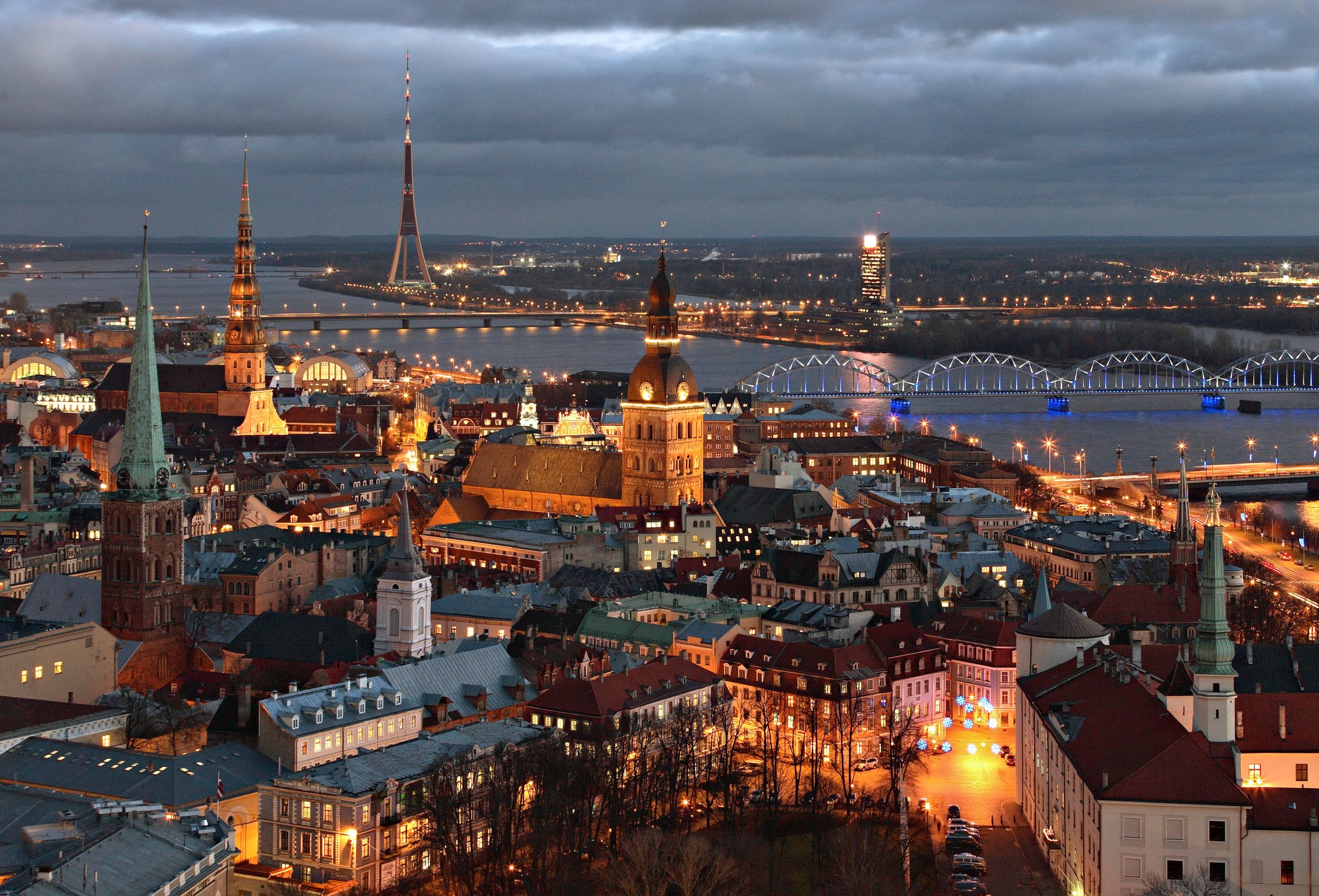 Riga at night