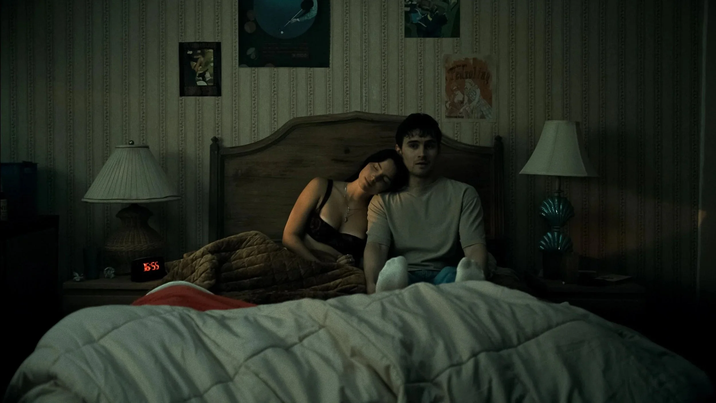 Inde Navarrette and Michael Johnston in Curry Barker's Obsession