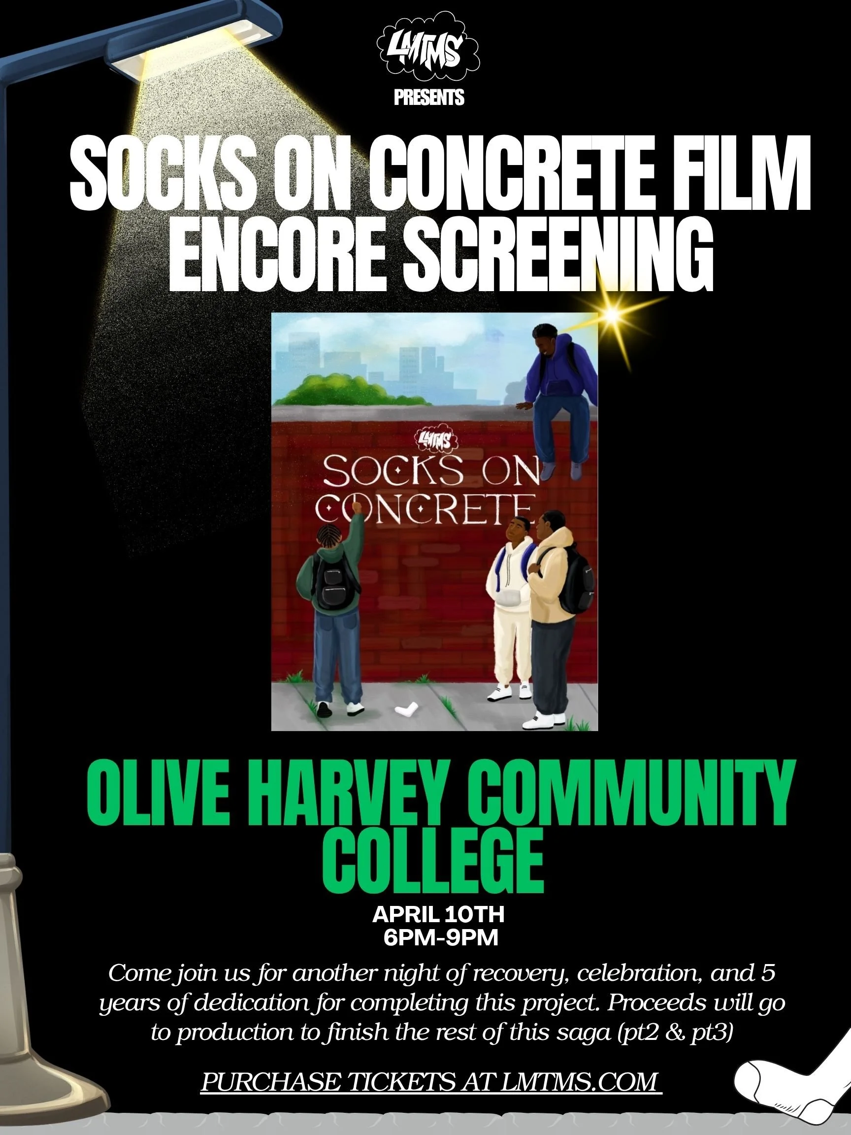 ENCORE SOCKS ON CONCRETE SCREENING