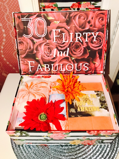 30th Birthday Sweet box with poem on lid