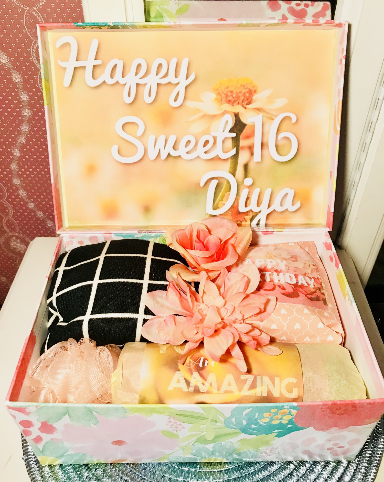 Sweet 16 YouAreBeautifulBox. Sweet 16 Gift Box for Her. Sweet 16