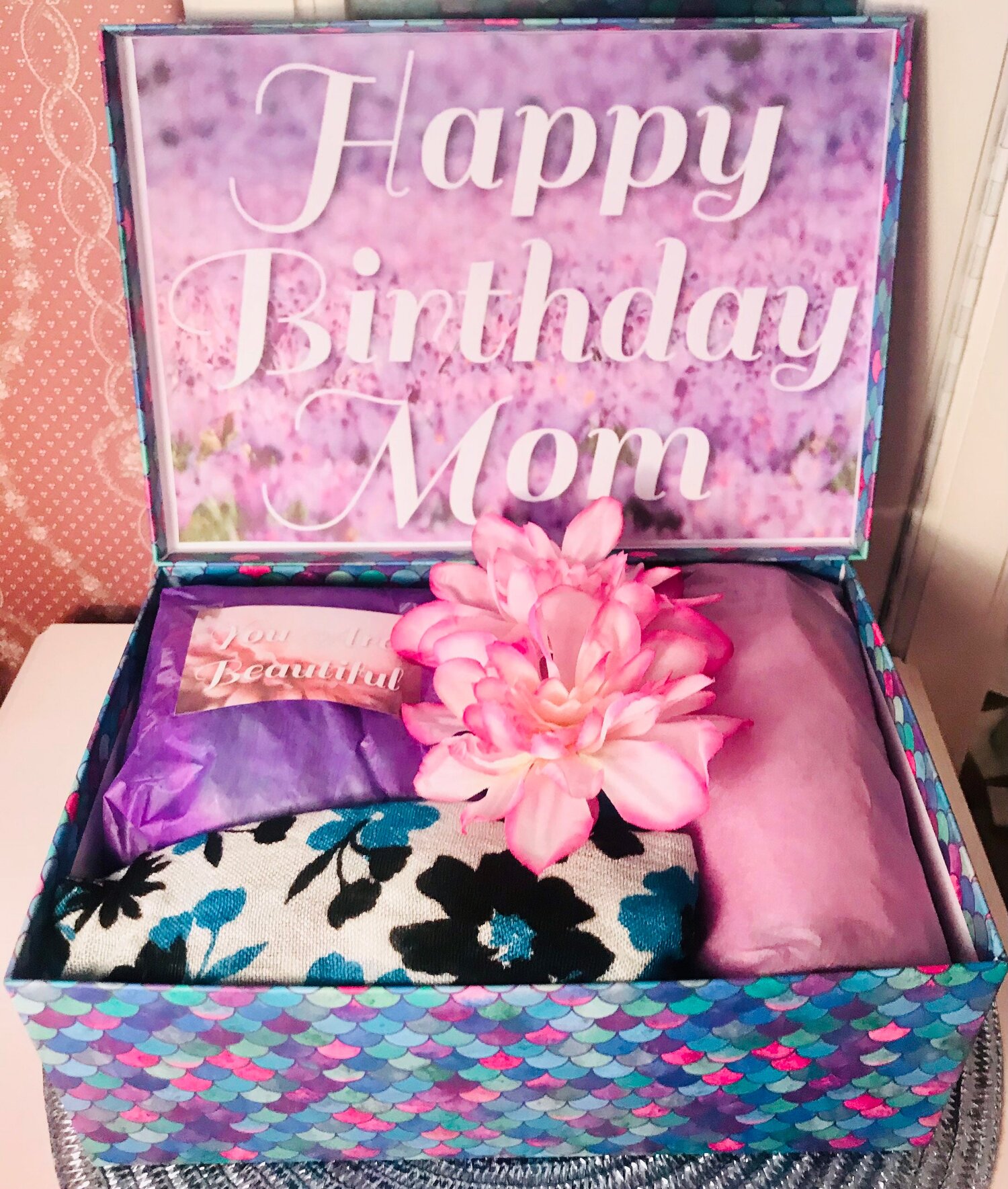 DELUXE Mom Birthday YouAreBeautifulBox.Birthday Gift Box for Mom