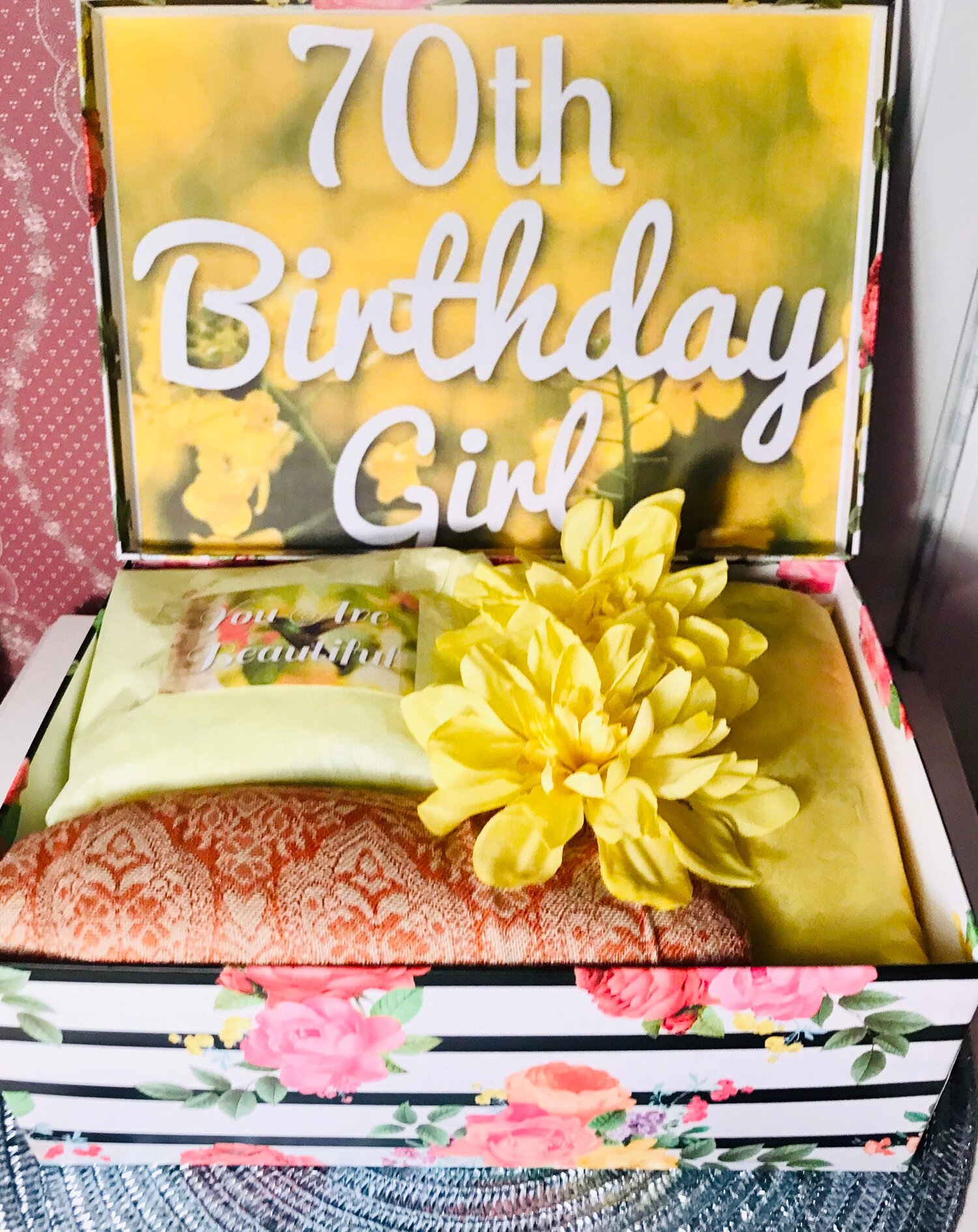 70th Birthday YouAreBeautifulBox. 70th Birthday Gift. Mom Birthday